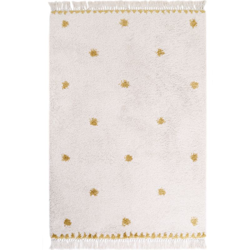 Tapis rectangulaire Wooly Lemon bohème (120 x 170 cm) Nattiot