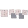 Lot de 5 lingettes avec pochette jardin enchanté et vert de gris (10x10 cm) BB & Co Produit 1