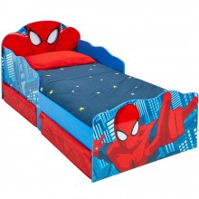 Lit enfant P'tit Bed Design Spiderman lumineux avec tiroirs de rangement (70 x 140 cm)  par Worlds Apart