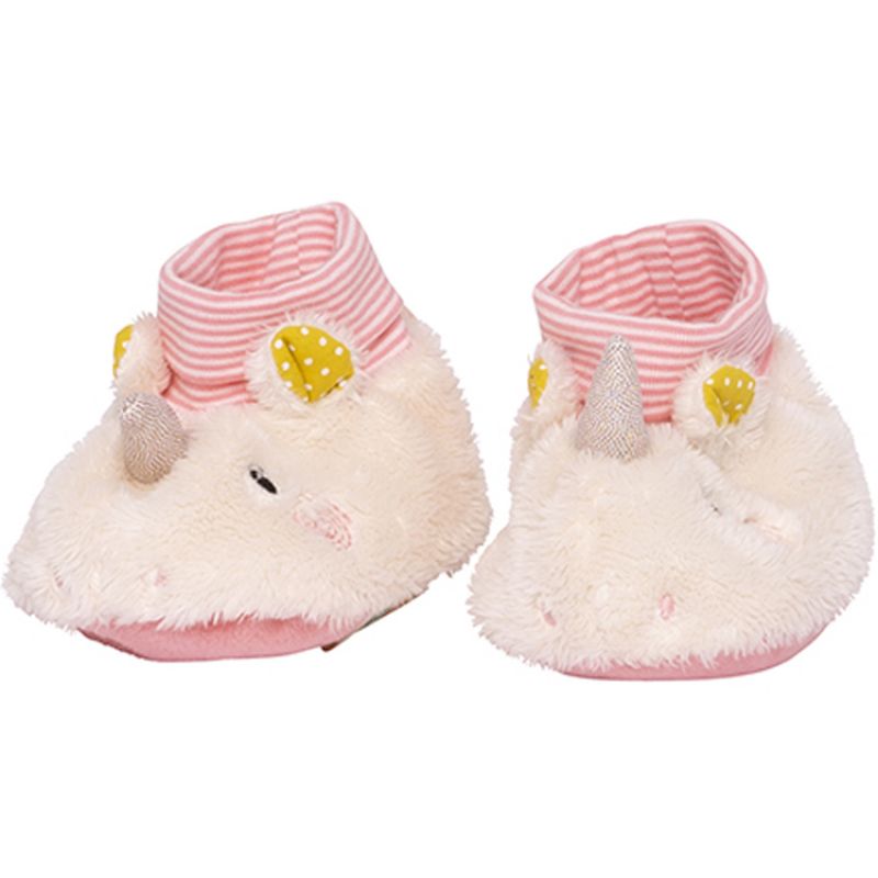 Chaussons en tissu licorne Lilou et Perlin (0-6 mois) Galipette