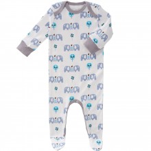 Pyjama léger Eléphant bleu (0-3 mois : 50 à 60 cm)  par Fresk