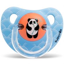 Sucette physiologique Panda bleu en silicone garçon (6-18 mois)  par Suavinex