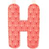 Lettre en tissu à suspendre réversible H (9,5 cm)  par Lilliputiens