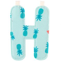 Lettre en tissu à suspendre réversible H (9,5 cm) - Lilliputiens