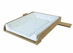 Plan à langer pour commode Martha finition chêne matelas lapins - Micuna