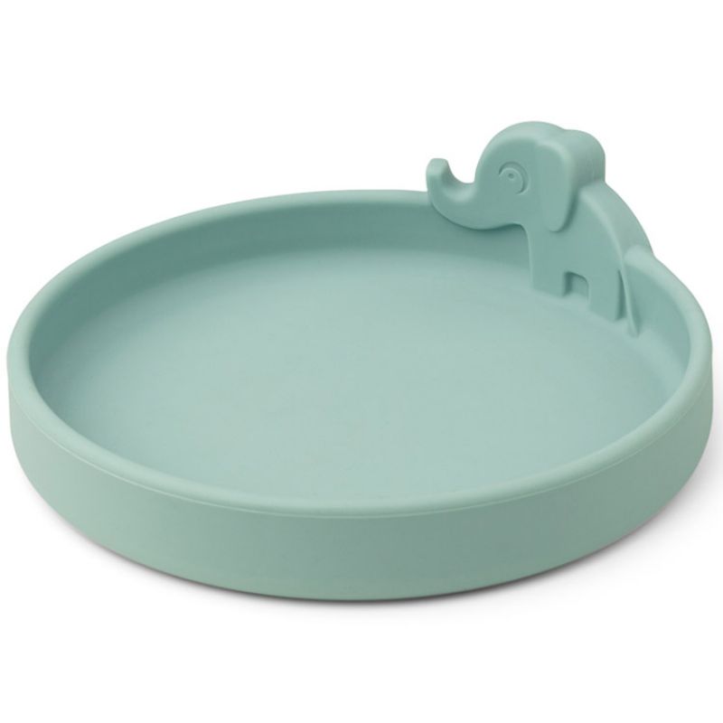 Assiette en silicone Elphee mint Peekaboo Done by Deer