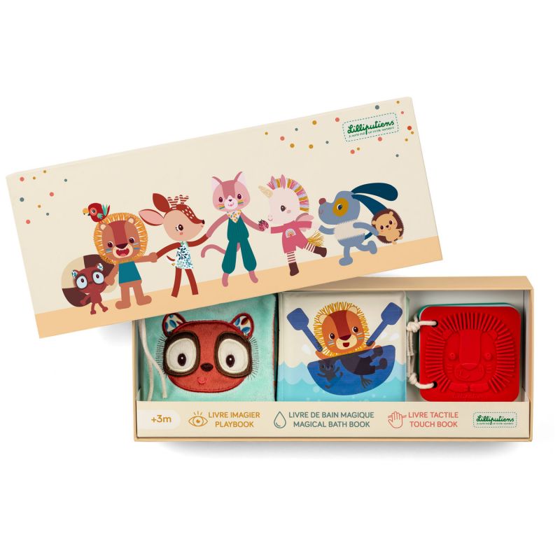 Set de naissance 3 livres sensoriels Jungle Lilliputiens Packaging 6