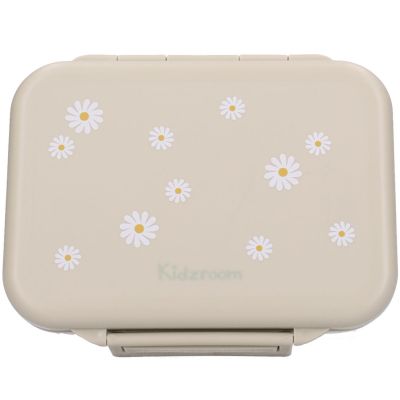 Lunch box inox 2 compartiments Pâquerettes sable