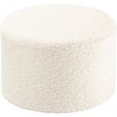 Pouf Cream White molletonné