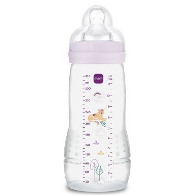 Biberon Easy Active 2ème âge Decor Lilas - Tétine débit X (330ml)