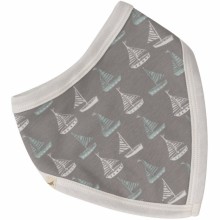 Bavoir bandana réversible Boat Grey   par Pigeon