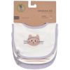 Lot de 3 bavoirs naissance Tiny Team Chat Lässig Packaging 5