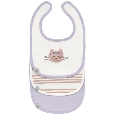 Lot de 3 bavoirs naissance Tiny Team Chat