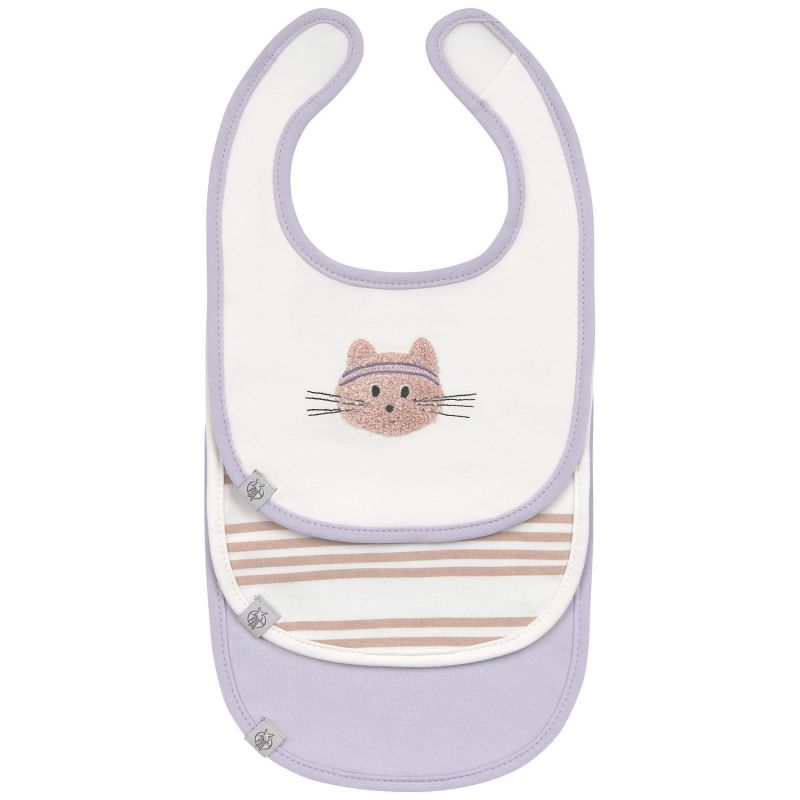 Lot de 3 bavoirs naissance Tiny Team Chat Lässig Produit 1