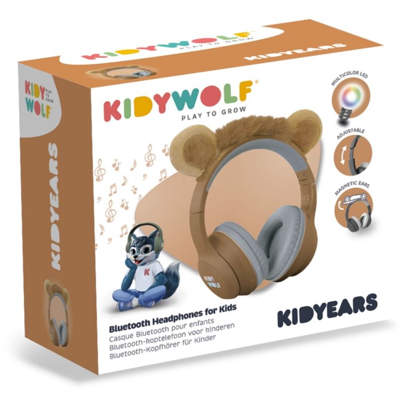 Casque Audio Bluetooth KIDYEARS Lion oreilles aimantées  KIDYWOLF Packaging 9