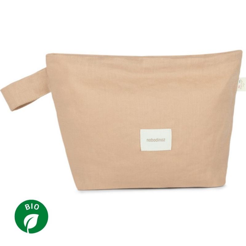 Trousse de toilette Lin français sand Nobodinoz