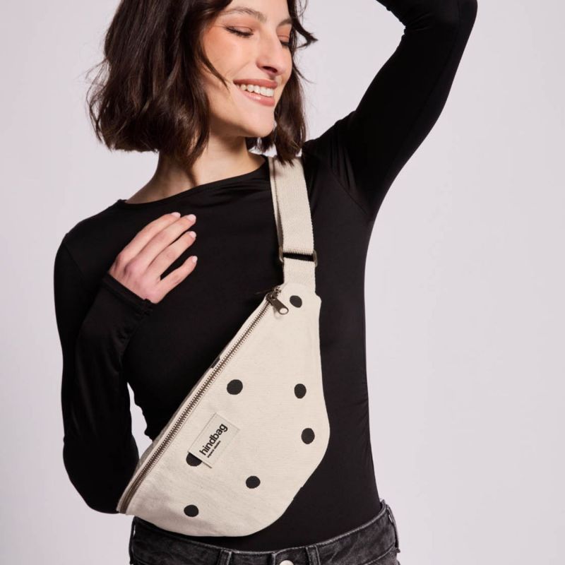 Sac banane Olivia Pois Ecru Hindbag Ambiance 2