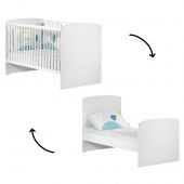 Lit bébé évolutif New Basic Little Big Bed blanc (70 x 140 cm)