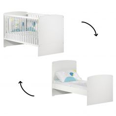 Lit bébé évolutif New Basic Little Big Bed blanc (70 x 140 cm)