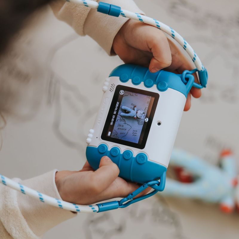 Appareil photo à impression thermique KIDYPRINT bleu KIDYWOLF Ambiance 7