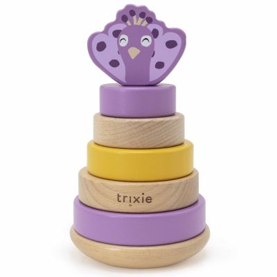 Pyramide à empiler en bois Mrs. Peacock