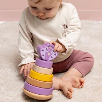 Pyramide à empiler en bois Mrs. Peacock