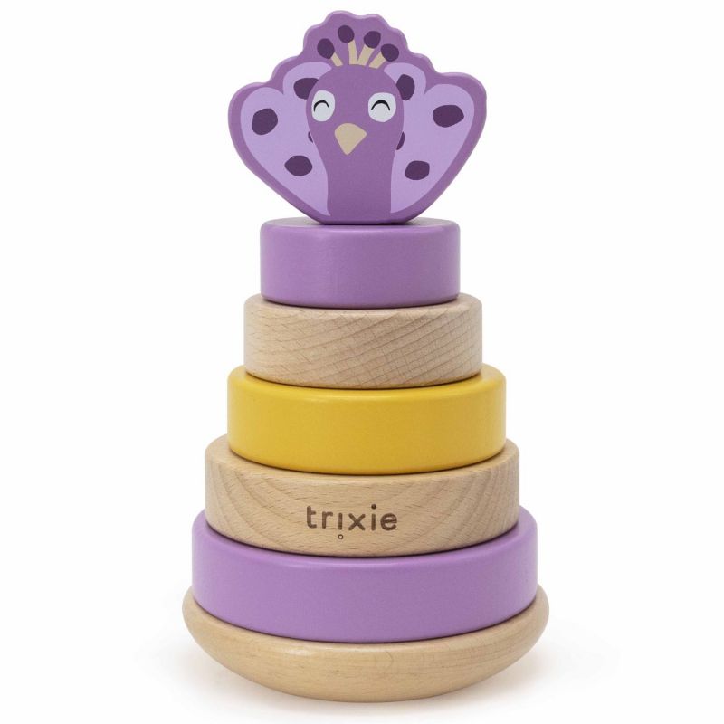 Pyramide à empiler en bois Mrs. Peacock Trixie Produit 1