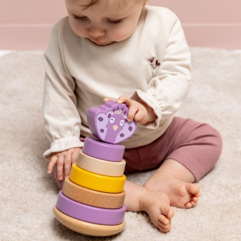 Pyramide à empiler en bois Mrs. Peacock Trixie Ambiance 2