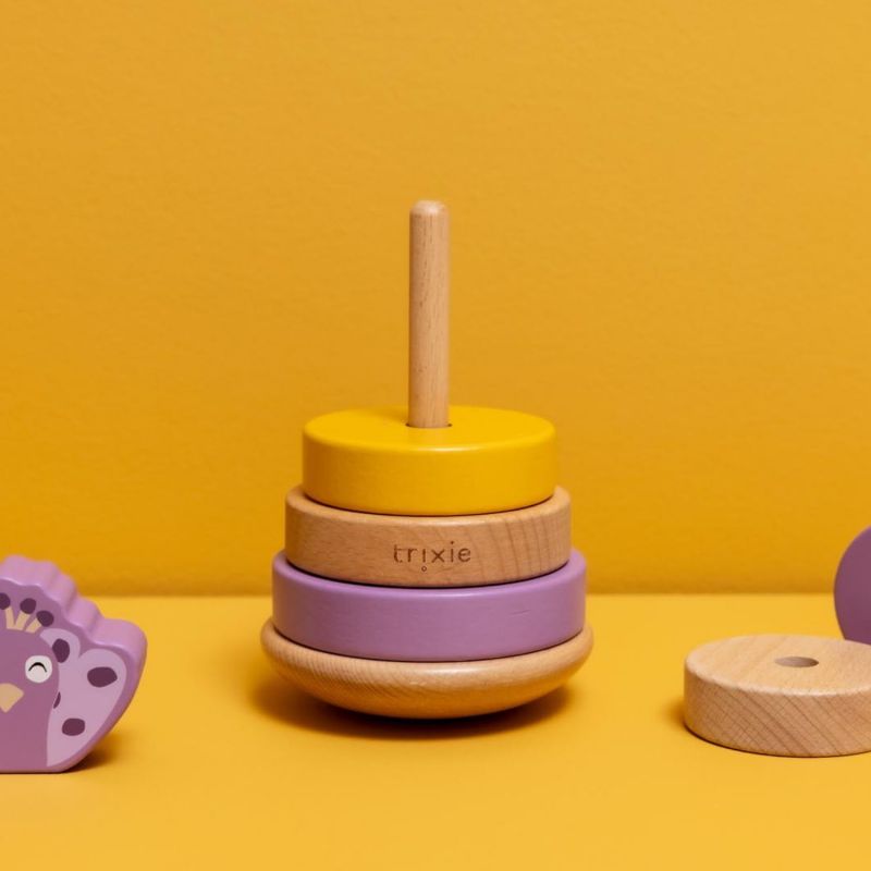 Pyramide à empiler en bois Mrs. Peacock Trixie Ambiance 7