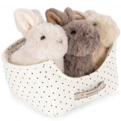 Panier 3 peluches lapin - Konges Slojd