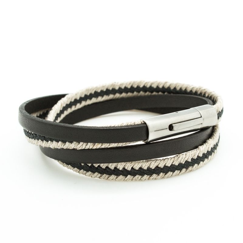 Bracelet Le Marin noir (acier) Petits trésors