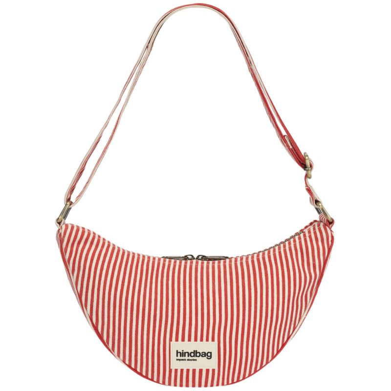 Sac banane Andrea Rayures Fines Rouge Hindbag Produit 1