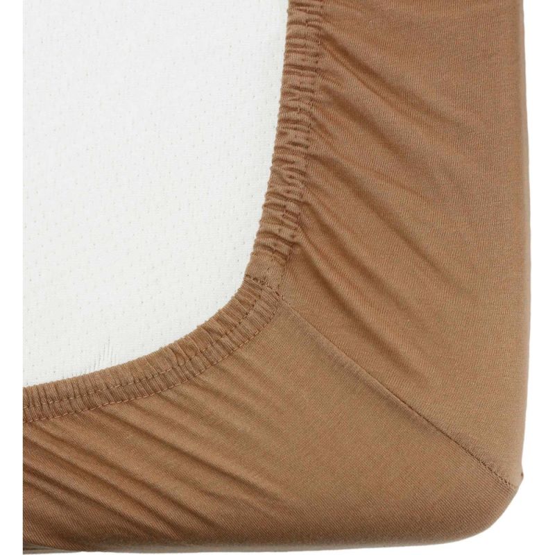 Drap housse en coton Camel (60 x 120 cm) Trois Kilos Sept Produit 1 grande taille