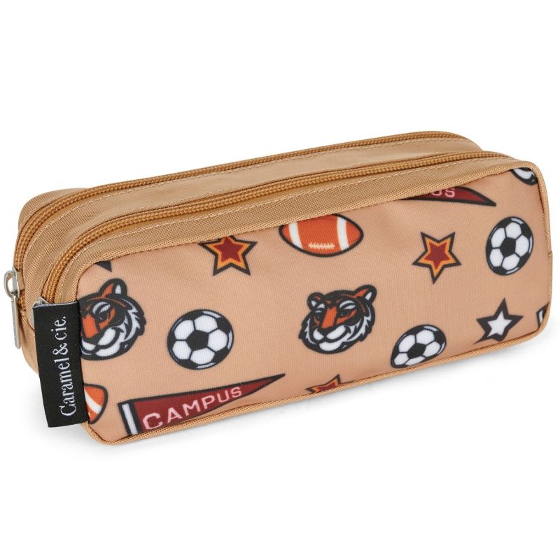 Trousse scolaire double Brown Acadamy Caramel & Cie Produit 1