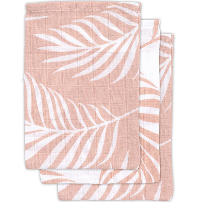 Lot de 3 gants de toilette Nature rose pâle Jollein