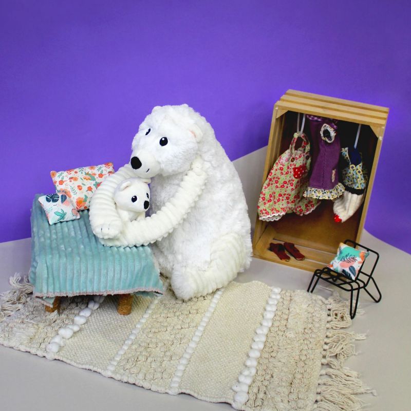 Peluche Grobidou maman et bébé Les Ptipotos (31 cm) Les Déglingos Ambiance 7