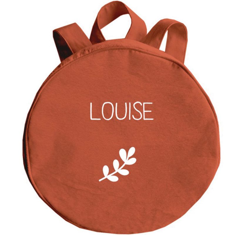 Sac à dos enfant terracotta (personnalisable) Les Griottes Produit 1 grande taille