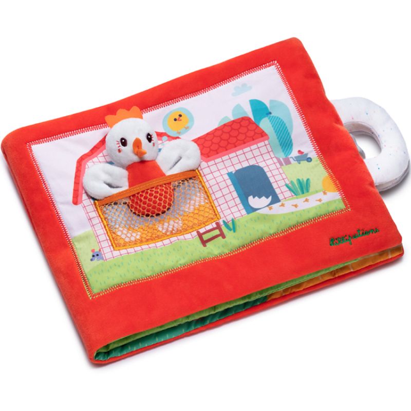 Livre bébé en tissu Paulette la poule cherche ses poussins Lilliputiens