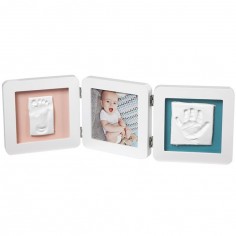 Kit d'empreinte bébé - Cadre photo nouveau-né, Kit de moulage de pied de  bébé, cadeau parfait pour les bébés garçons, cadeau haut de gamme f