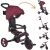 Variation Bordeaux, noir du produit Tricycle Trike Explorer Foldable V2 4 en 1 Bordeaux de la marque Globber