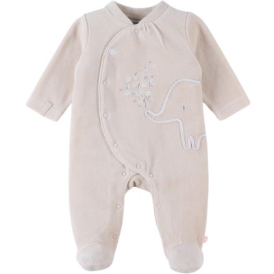 Pyjama velours beige éléphant (3 mois)  par Noukie's