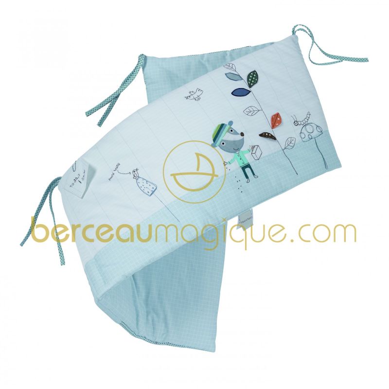 Tour de lit Scrapbook bleu Mamas and Papas