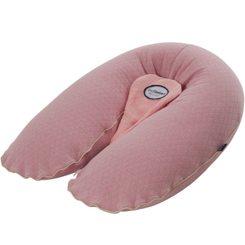Coussin de maternité Multirelax évolutif jersey matelassé rose Candide
