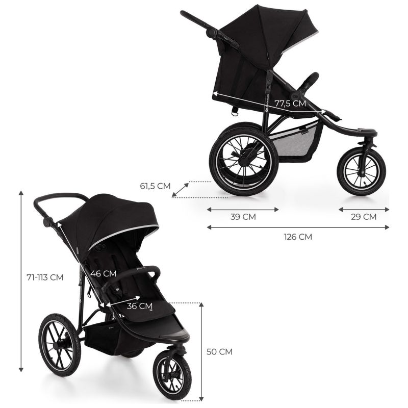 Poussette tout-terrain Helsi 2 Black Kinderkraft Produit 9