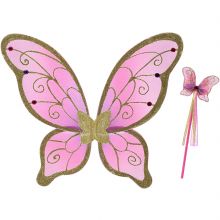 Ailes et baguette de fée papillon rose  par Travis Designs