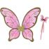 Ailes et baguette de fée papillon rose - Travis Designs Ailes et baguette de fée papillon rose - Travis Designs