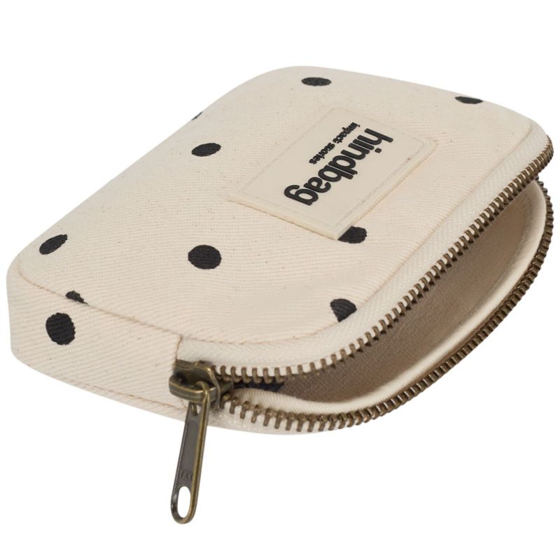 Porte-monnaie Lili Pois Ecru Hindbag Produit ouvert 3