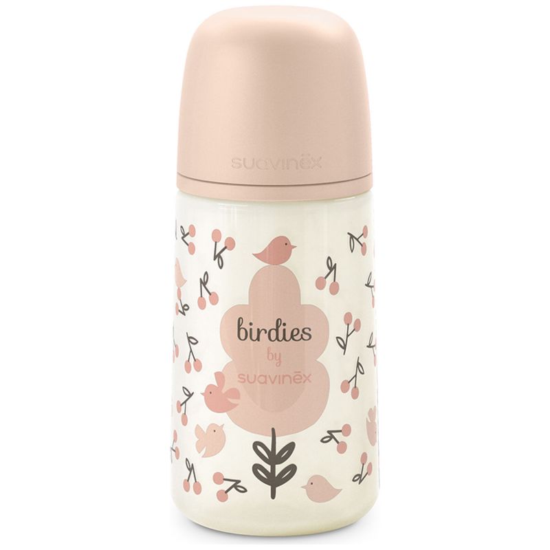 Biberon tétine SXPro M Birdies Rose (270Ml) Suavinex Produit 1