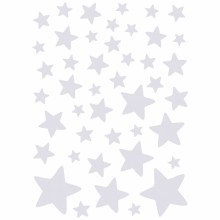 Stickers les étoiles gris brume L'atelier des Pieds des Ailes (18 x 24 cm)  par Lilipinso
