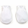 Moufles de naissance tencel en coton blanc - Cambrass